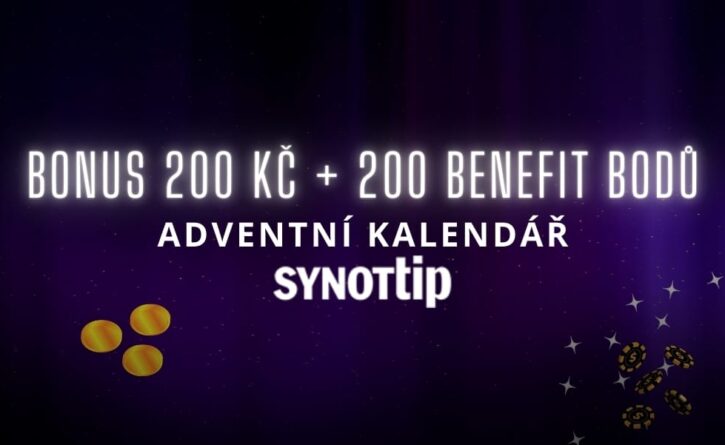 Synottip bonus 200 Kč + 200 benefit bodů