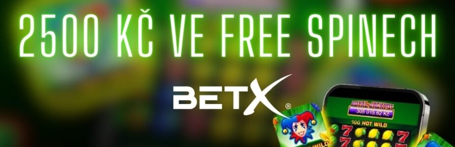 2500 Kč ve free spinech v BetX