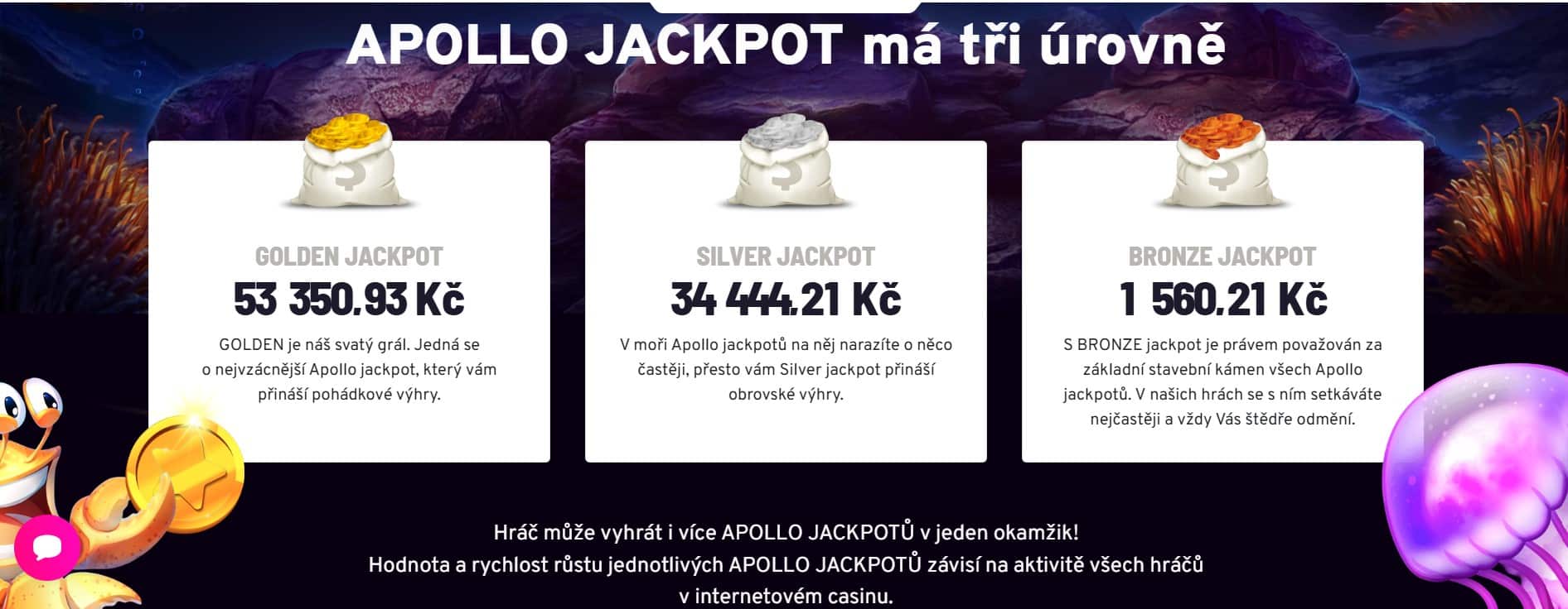 Apollo jackpoty