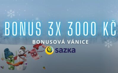 Bonus 3x 3000 Kč u Sazky