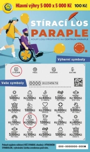 Ukázka setřeného losu Paraple