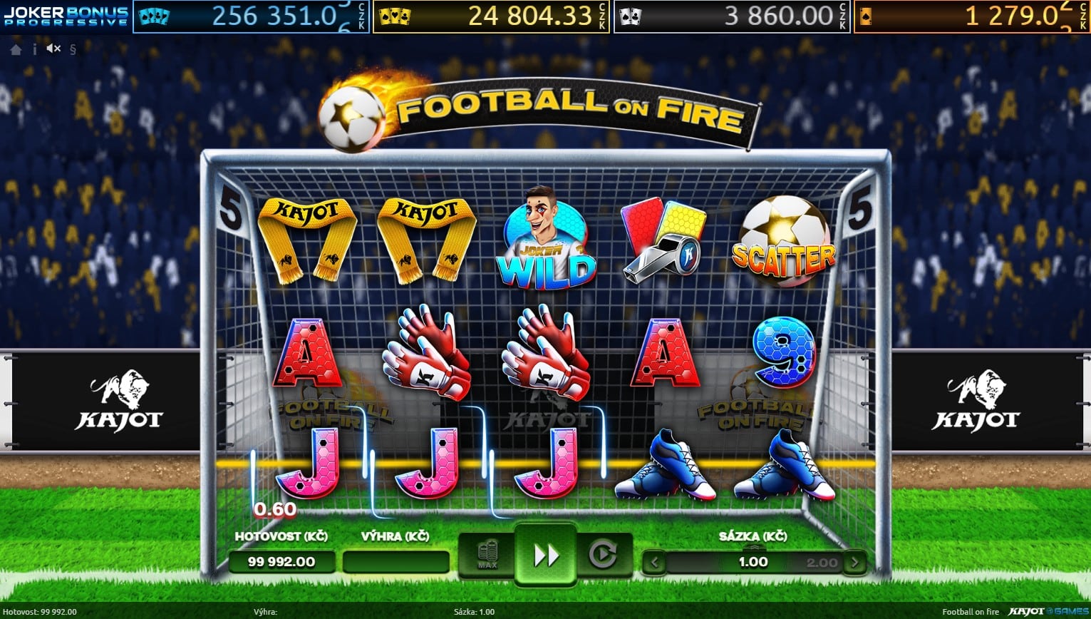 automat Football on Fire od dodavatele Kajot Games