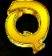 Symbol Písmeno Q automatu 5 Lions Gold™ od Pragmatic Play