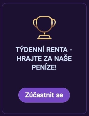 Aktivuj si bonus Týdenní renta