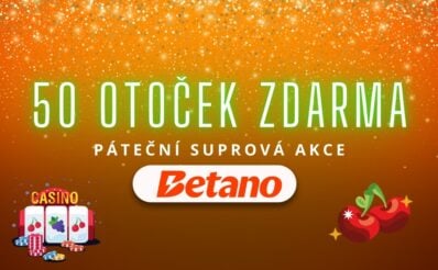 Betano 50 free spinů v pátek