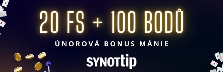 SynotTip 20 FS + 100 bodů z Bonus mánie