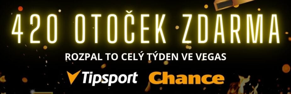 Tipsport a Chance 420 otoček zdarma