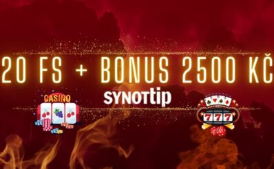 20 otoček zdarma a vip bonus 2500 kč od Synottipu