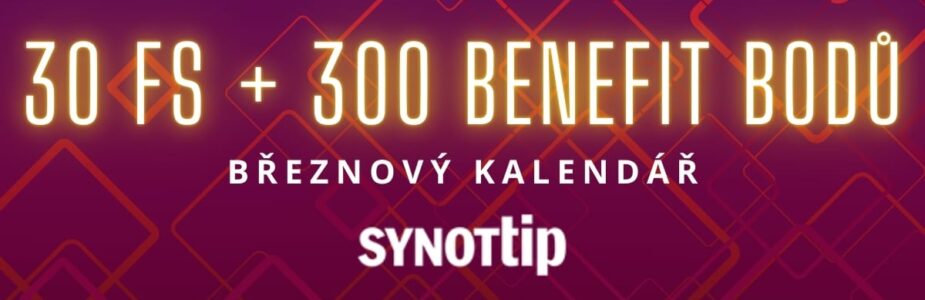 SynotTip - 30 free spinů a 300 bodů