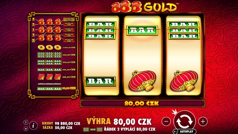 Téma a symboly 888 Gold™ (Excluding Korea)