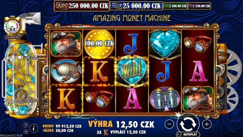 Téma a symboly Amazing Money Machine