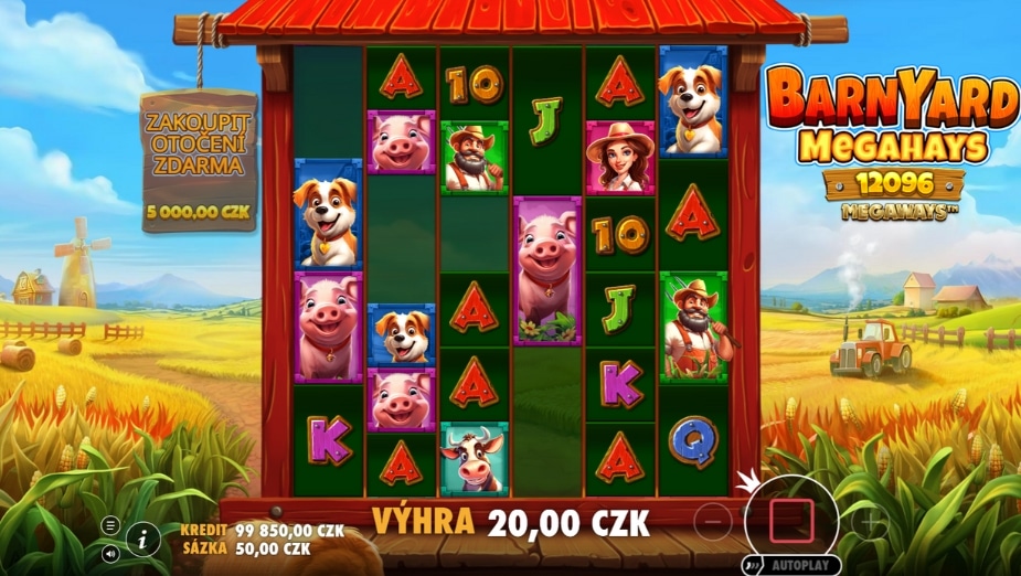 Téma a symboly Barnyard Megahays Megaways™