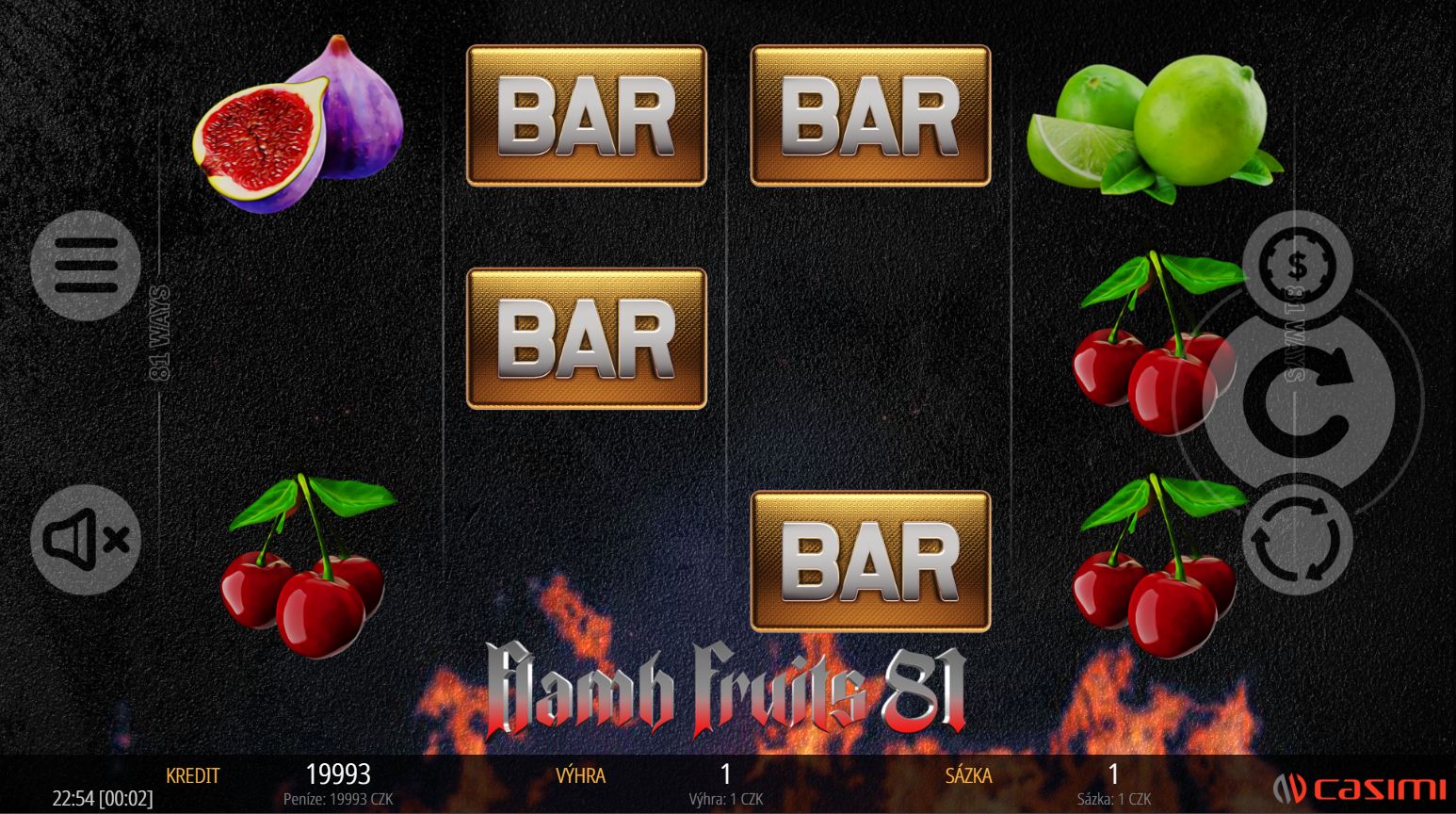 Téma a symboly Flamb Fruits 81