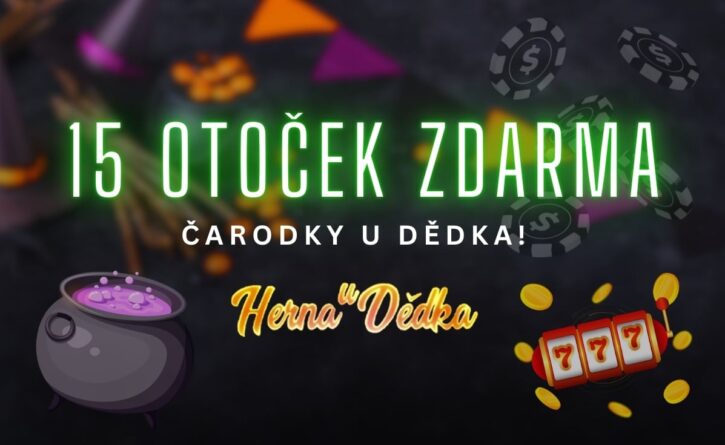 Získej 15 čarodějnických spinů v Herně U Dědka