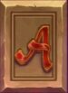 Symbol Písmeno A automatu Book of Aladdin od Tom Horn Gaming