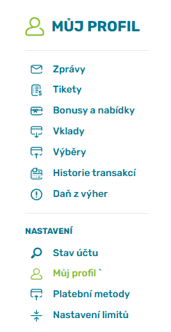 Můj profil u fBET