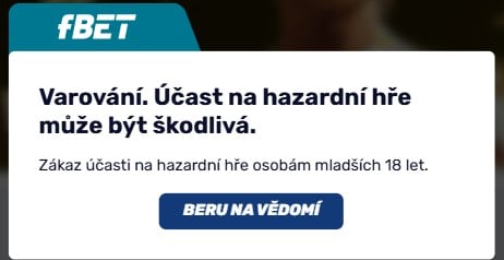 Potvrzení fBET osoby starší 18 let