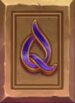 Symbol Písmeno Q automatu Book of Aladdin od Tom Horn Gaming