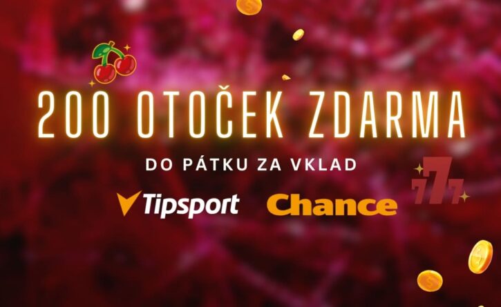 Tipsport a Chance 200 free spinů