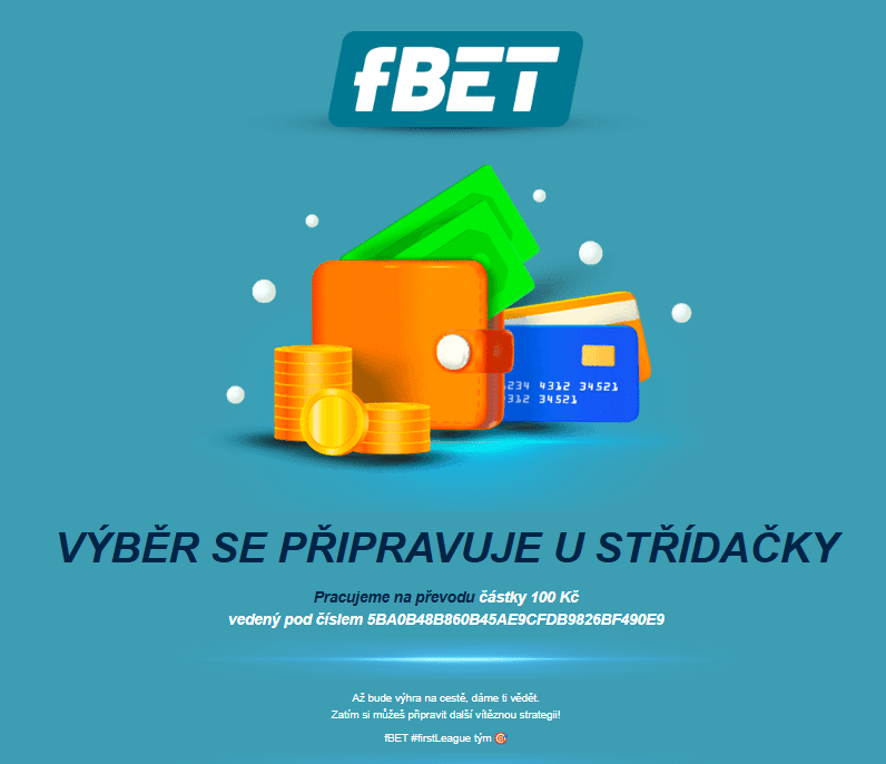 fBET úspěšný výběr peněz
