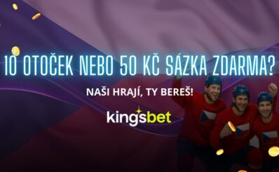 10 otoček nebo 50 Kč sázka zdarma v Kingsbet
