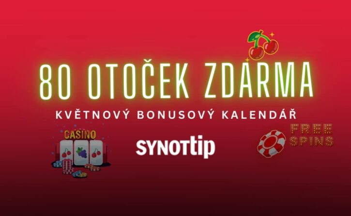 80 free spinů od Synotu z Bonusového kalendáře