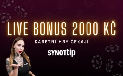 Live bonus 2000 Kč Synottip