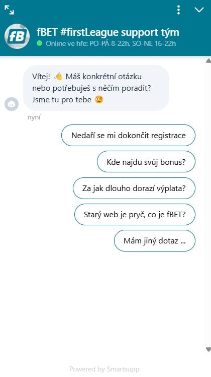 Live chat fBET