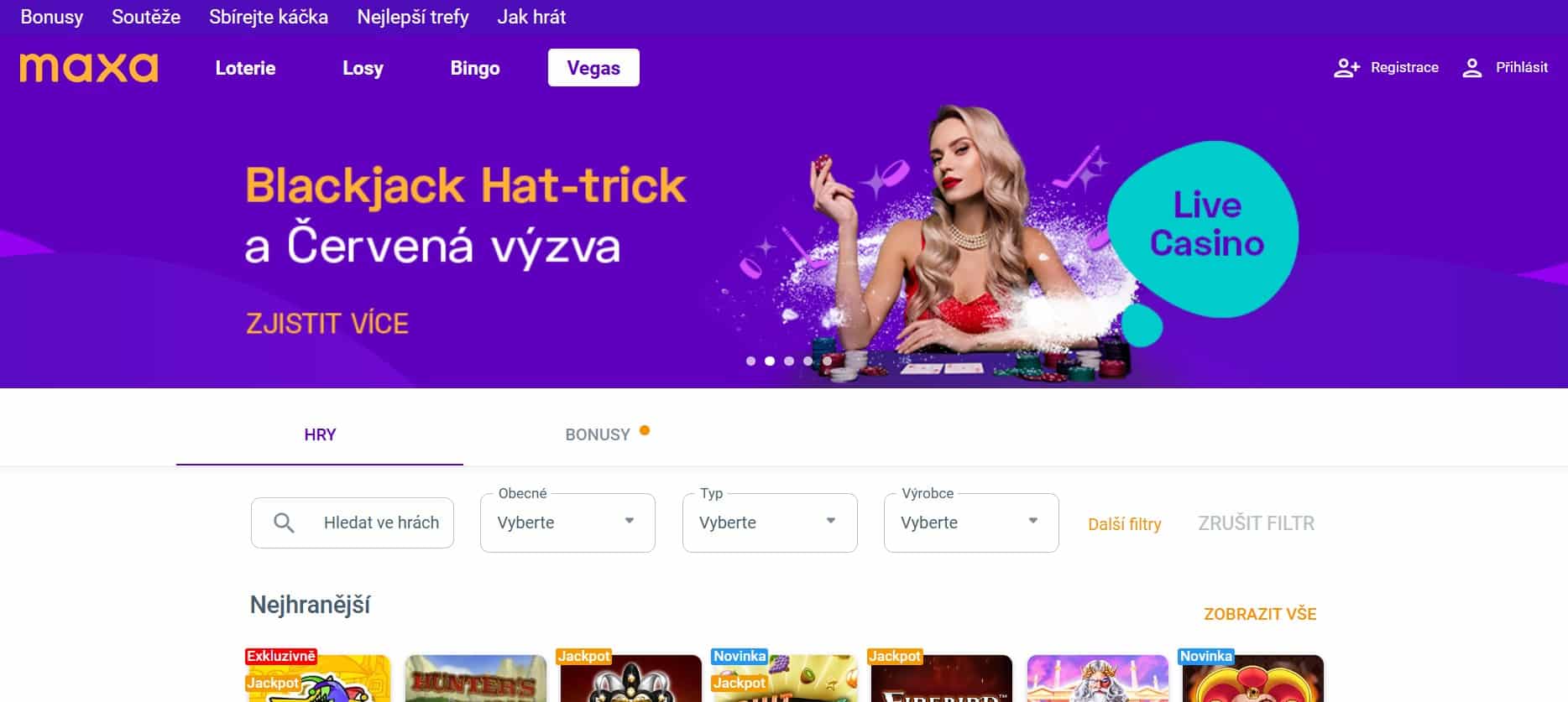Maxa webové stránky
