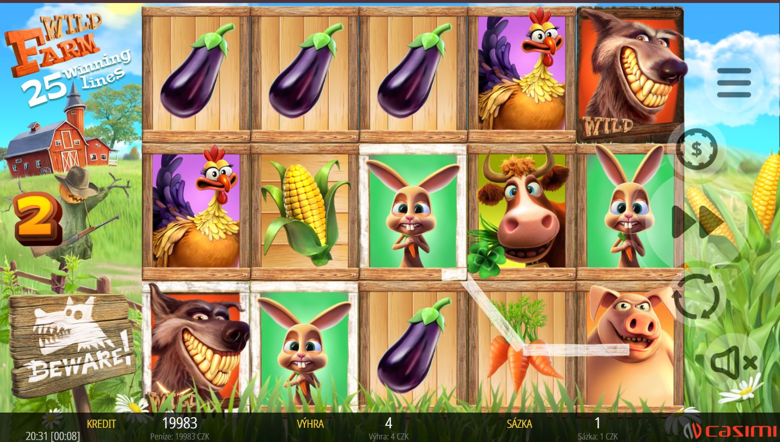 Téma symboly Wild Farm