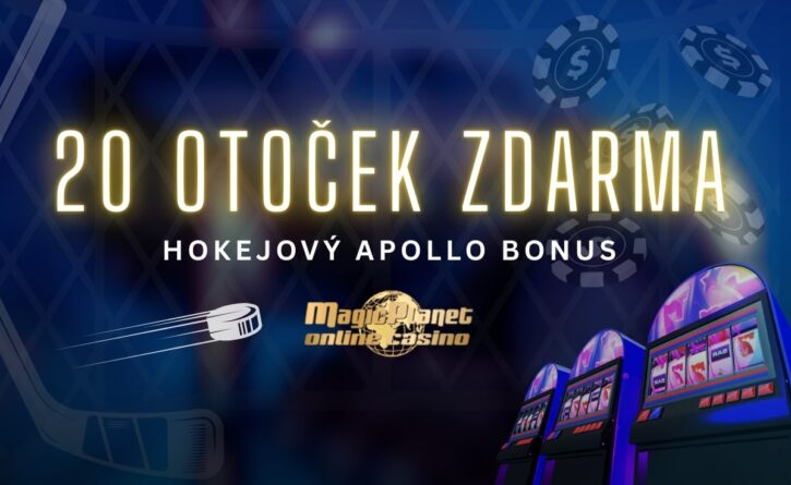 Hokejový bonus 20 free spinů u Magic Planet