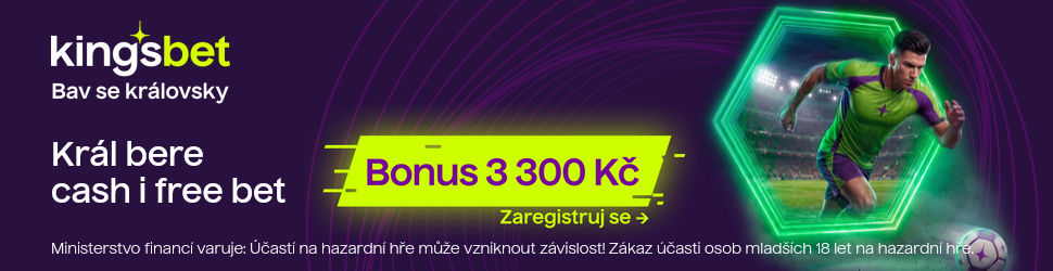 Kingsbet vstupní bonus 3000 Kč + 300 Kč free bet