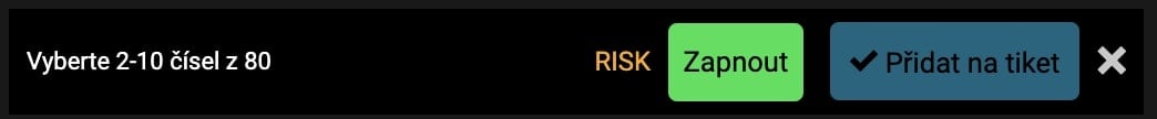 Doplňková hra Risk xKeno