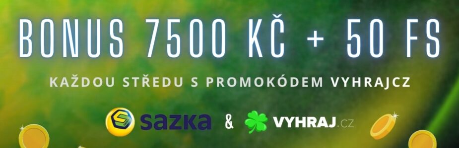 streda-se-sazkou-a-vyhraj Užij si bonus 7500 Kč + 50 FS se Sazkou