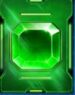 Symbol Zelený drahokam automatu Spacejammers od Tom Horn Gaming