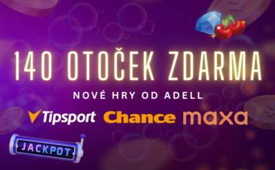 140 free spinů u Tipsportu, Chance a Maxy