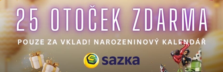 Získej 25 free spinů za vklad u Sazky