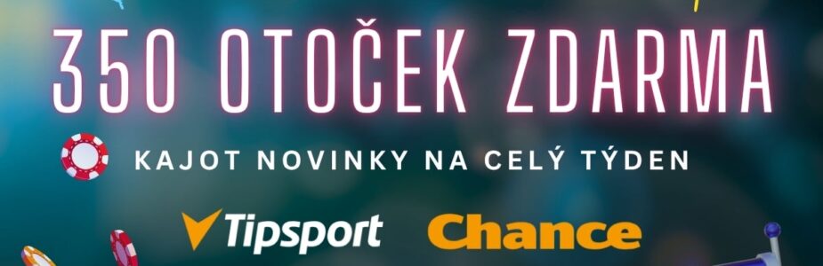 Získej 350 free spinů u Tipsportu a Chance