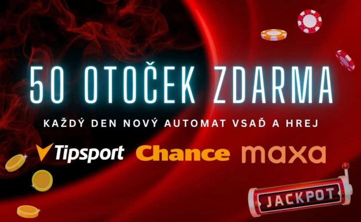 Získej 50 free spinů u Tipsportu, Chance a Maxy