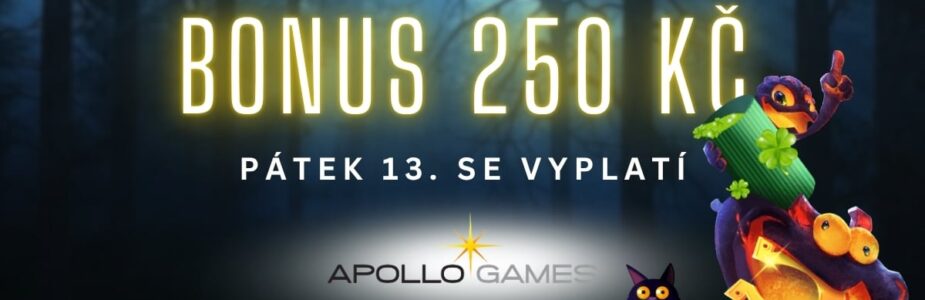 Apollo Games bonus 250 Kč Apollo Games bonus 250 Kč