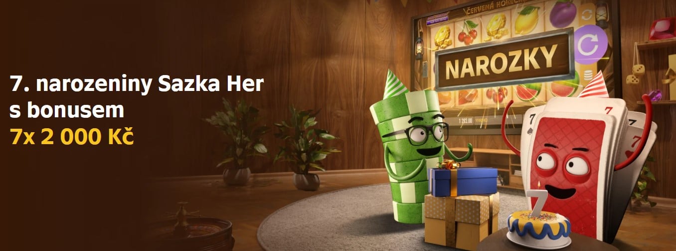 Sazka banner narozeniny