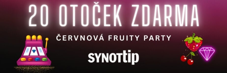 Synottip 20 otoček zdarma červnová fruity párty