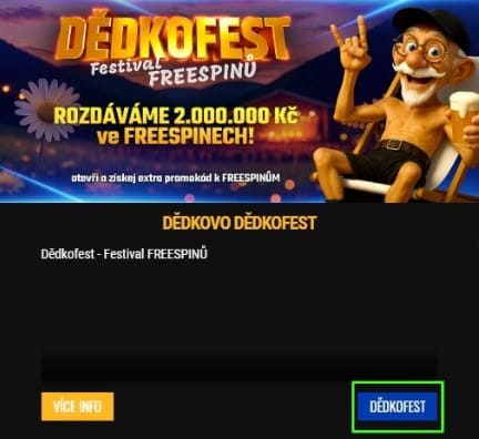 Tlačítko Dědkofest