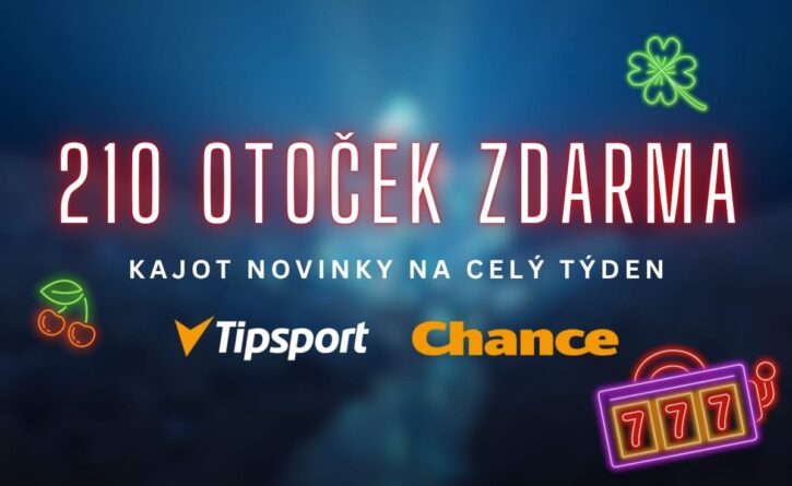 210 free spinů u Tipsportu a Chance