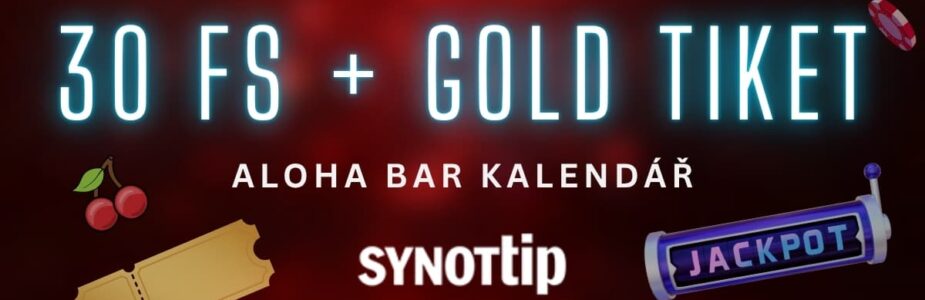 30 free spinů + gold tiket u Synottipu