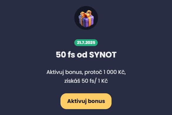 Aktivace bonusu eCasino