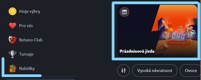 Prázdninová jízda Betano