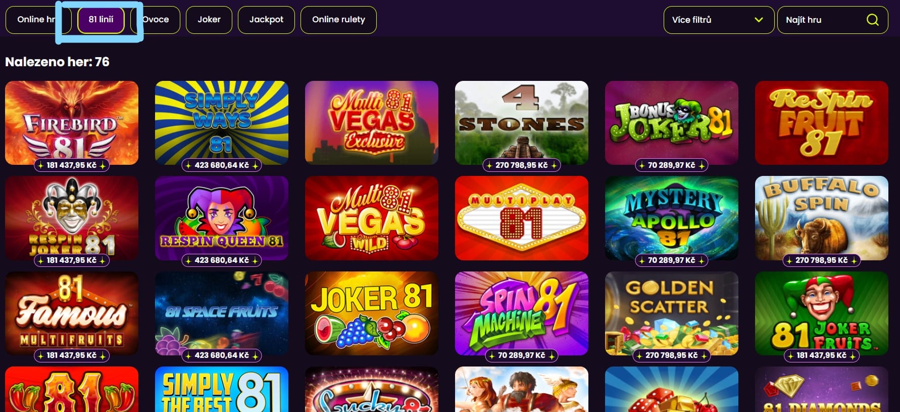 81 slots u Kingsbet