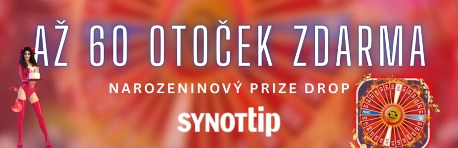 Až 60 otoček zdarma v Synottip Až 60 otoček zdarma v Synottip