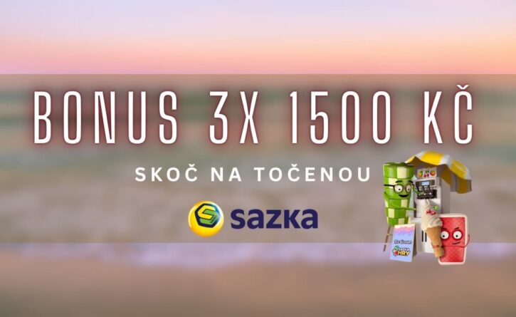 Bonus 3x 1500 Kč u Sazky